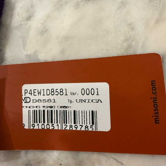 💜NWT Missoni Purple and Multicolor poncho / scarf - Picture 7 of 8